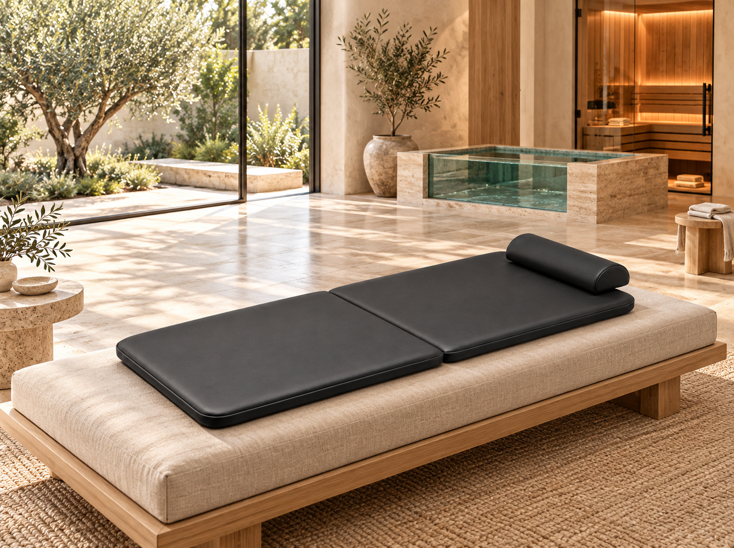 Remedy Pulse K.I.M. smart recovery mat in a luxury home wellness suite